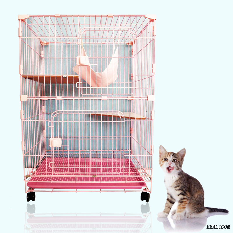 2 layers pet Cat cage veterinary cat cages